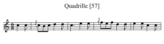 Quadrille [57] - staff notation