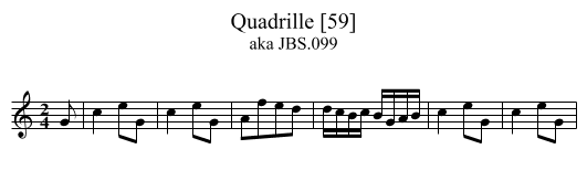 Quadrille [59] - staff notation