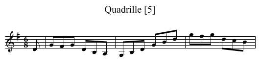 Quadrille [5] - staff notation