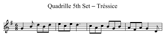 Quadrille 5th Set – Tréssice - staff notation