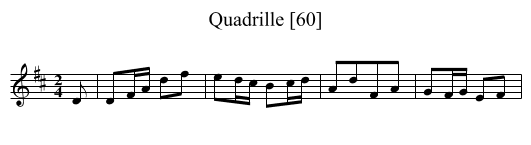 Quadrille [60] - staff notation