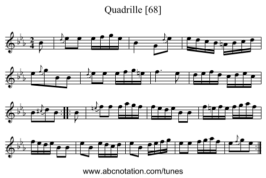 Quadrille [68] - staff notation