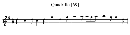 Quadrille [69] - staff notation