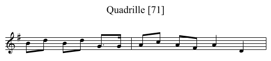 Quadrille [71] - staff notation