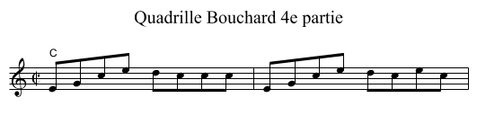 Quadrille Bouchard 4e partie - staff notation