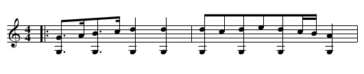 Quadrille d'Arvieux - staff notation