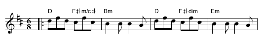 Quadrille de l'&Icirc;le d'Orl&eacute;ans, Partie 2 - staff notation