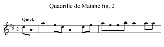 Quadrille de Matane fig. 2 - staff notation