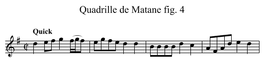 Quadrille de Matane fig. 4 - staff notation