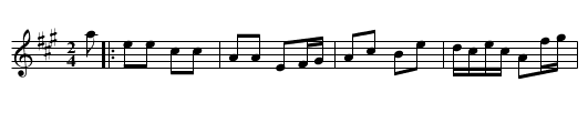 Quadrille den avrivna - staff notation