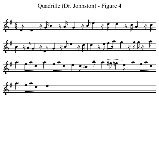 Quadrille (Dr. Johnston) - Figure 4 - staff notation