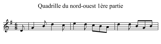Quadrille du nord-ouest 1ère partie - staff notation