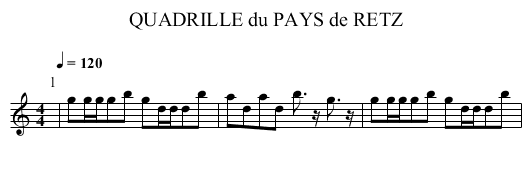 QUADRILLE du PAYS de RETZ - staff notation