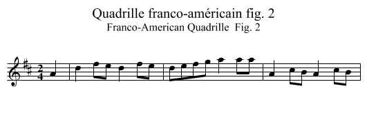 Quadrille franco-américain fig. 2 - staff notation