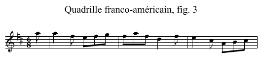 Quadrille franco-américain, fig. 3 - staff notation