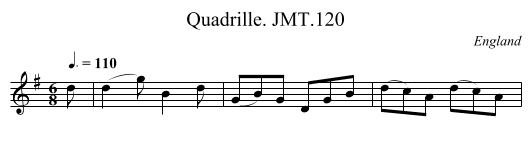 Quadrille. JMT.120 - staff notation