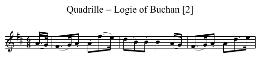 Quadrille – Logie of Buchan [2] - staff notation
