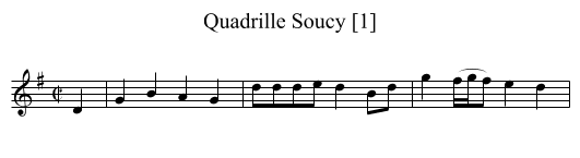 Quadrille Soucy [1] - staff notation