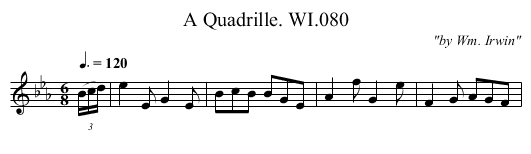 Quadrille. WI.080, A - staff notation