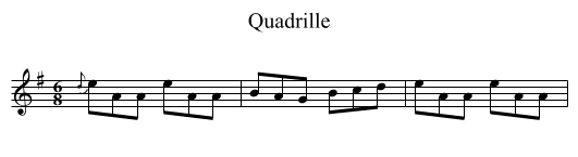 Quadrille - staff notation