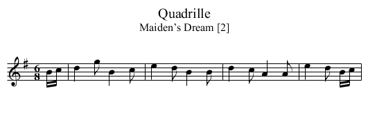 Quadrille - staff notation