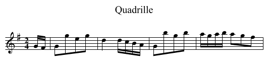 Quadrille - staff notation