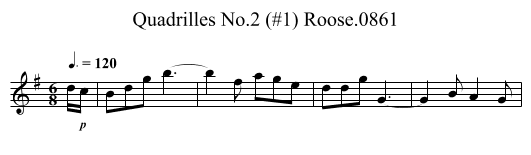 Quadrilles No.2 (#1) Roose.0861 - staff notation