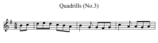 Quadrills (No.3) - staff notation