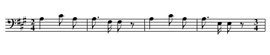 Quail Dance Song - staff notation