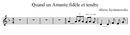 Quand un Amante fidèle et tendre - staff notation