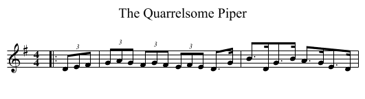 Quarrelsome Piper, The  - staff notation