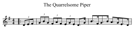 Quarrelsome Piper, The  - staff notation