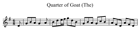 Quarter of Goat (The) - staff notation