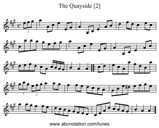 Quayside [2], The - staff notation