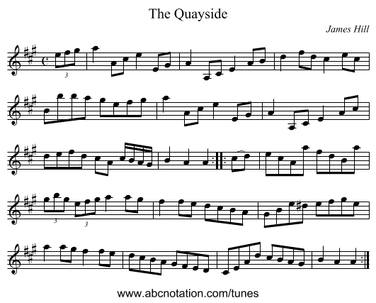 Quayside, The - staff notation