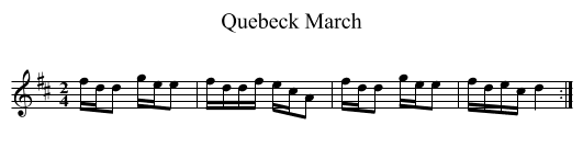 Quebeck March - staff notation