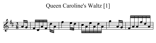 Queen Caroline's Waltz [1] - staff notation