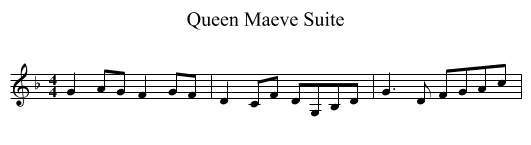 Queen Maeve Suite - staff notation