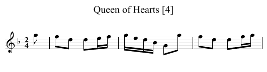 Queen of Hearts [4] - staff notation