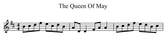 Queen Of May, The  - staff notation