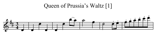 Queen of Prussia’s Waltz [1] - staff notation