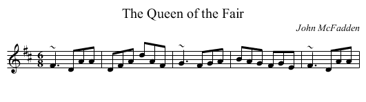 Queen of the Fair, The - staff notation
