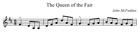 Queen of the Fair, The - staff notation