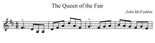 Queen of the Fair, The - staff notation