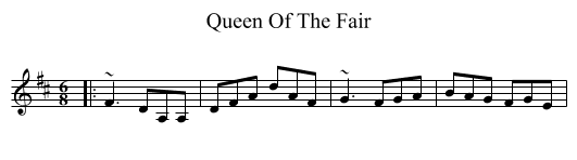 Queen Of The Fair - staff notation