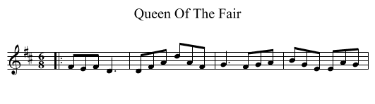 Queen Of The Fair - staff notation