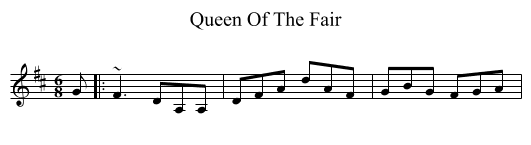 Queen Of The Fair - staff notation