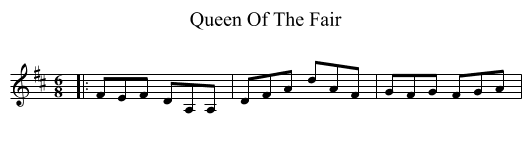 Queen Of The Fair - staff notation