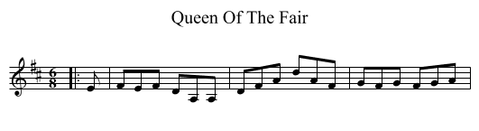 Queen Of The Fair - staff notation