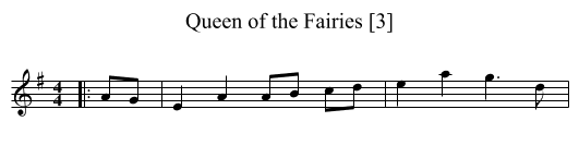 Queen of the Fairies [3] - staff notation